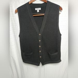 Bullock & Jones Vintage 100% Wool Button Down Vest. Men's M